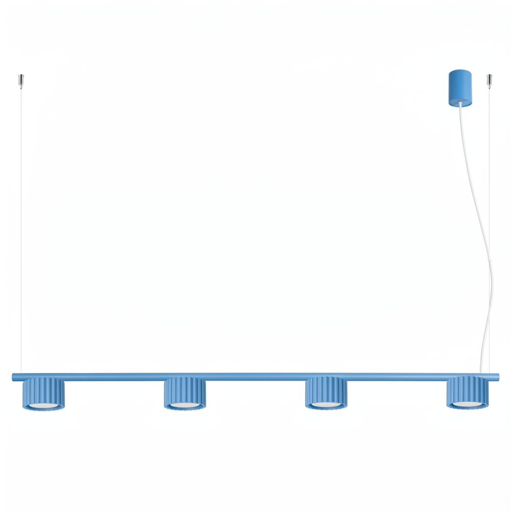 lustres aluminium bleu