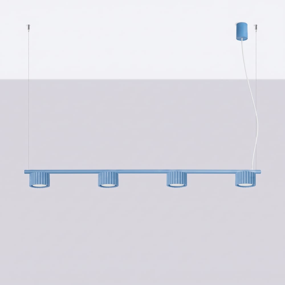 Kronleuchter aus Aluminium in hellblau - Maisons Du Monde