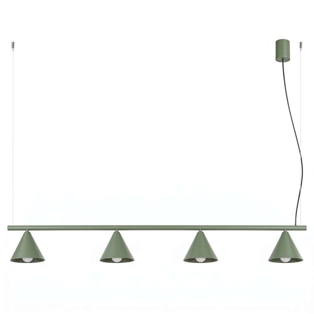 Lustres acier vert olive
