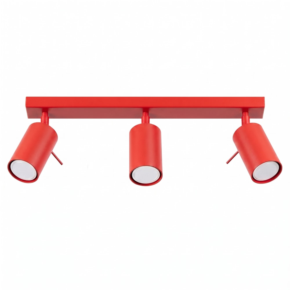 plafonniers acier rouge
