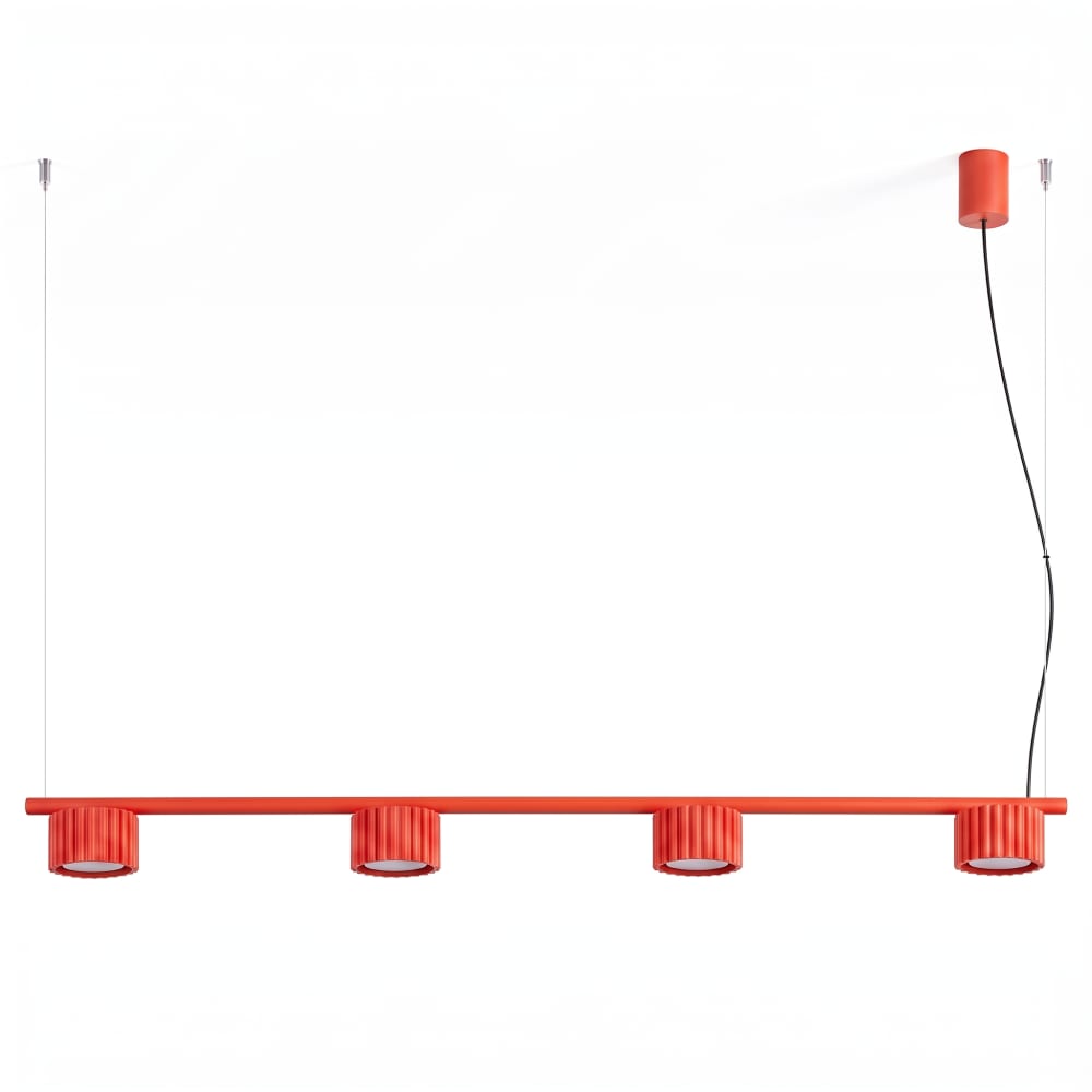 Lustres aluminium rouge h 208 cm Lustres aluminium rouge h 208 cm