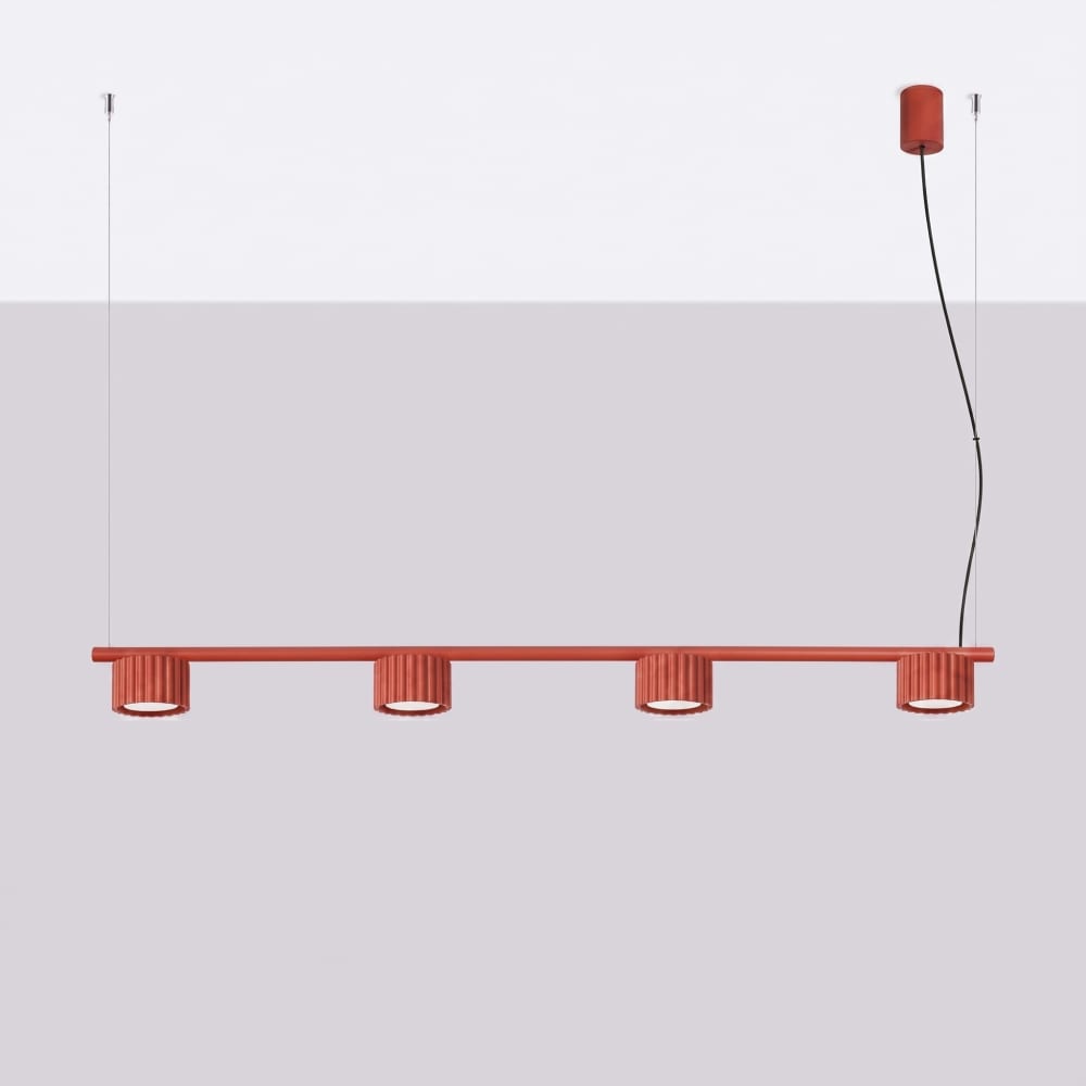 Kronleuchter aus Aluminium in rot - Maisons Du Monde