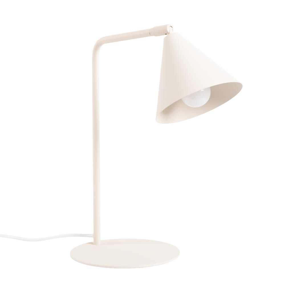 Lampe de bureau acier beige h 35 cm Lampe de bureau acier beige h 35 cm