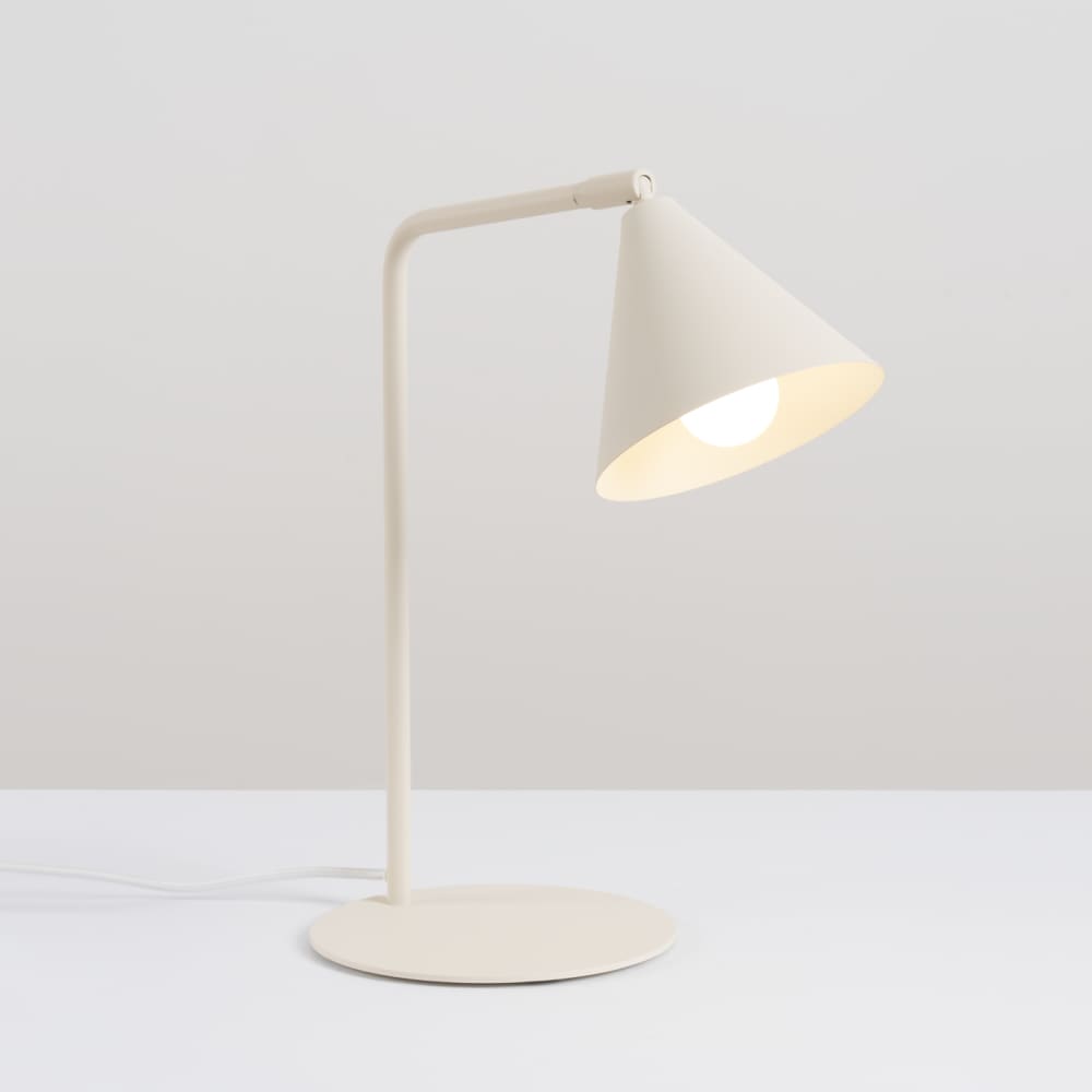 Lampe de bureau acier beige h 35 cm — vue 4