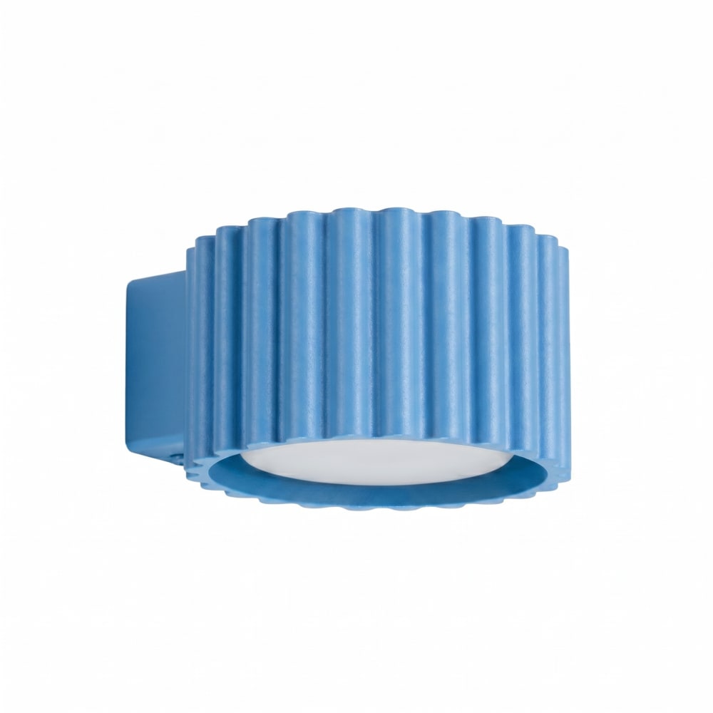 Applique aluminium bleu clair h 6 cm
