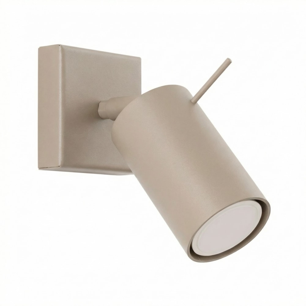 Applique acier taupe h 8 cm