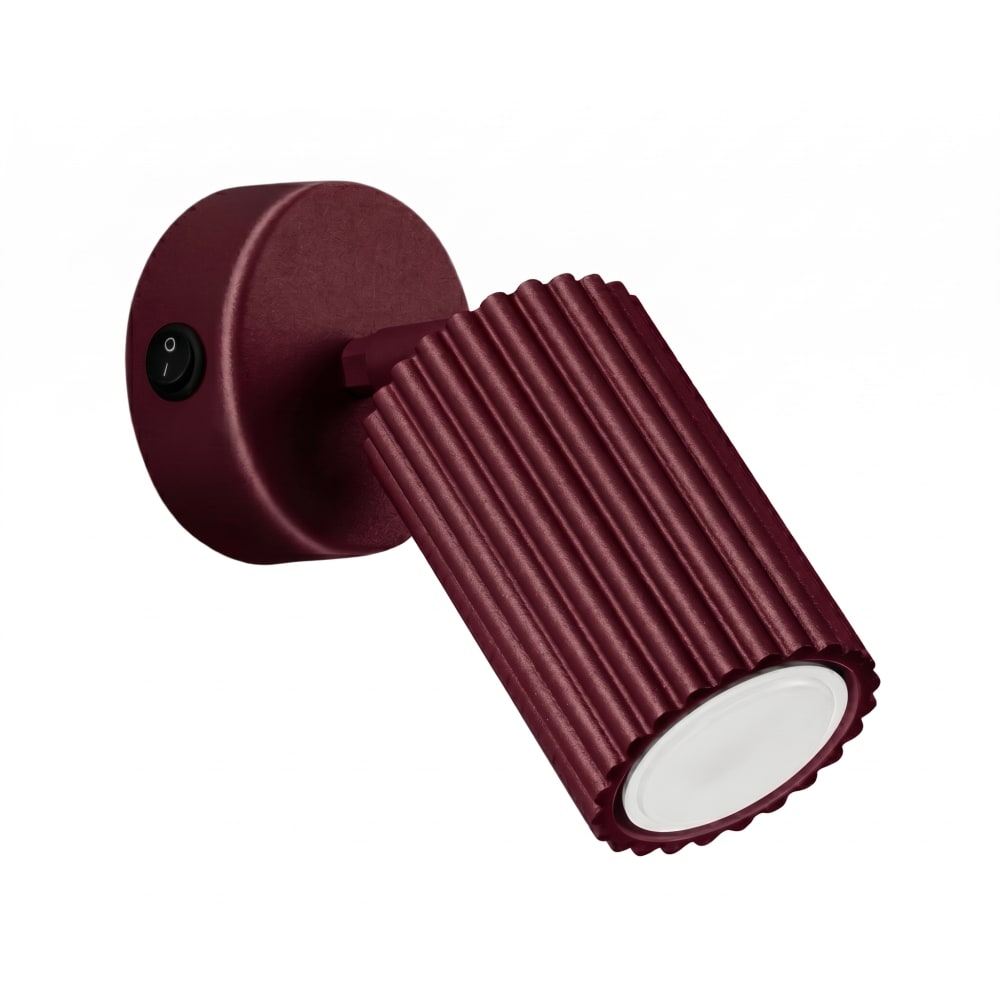 Applique aluminium bordeaux h 16 cm