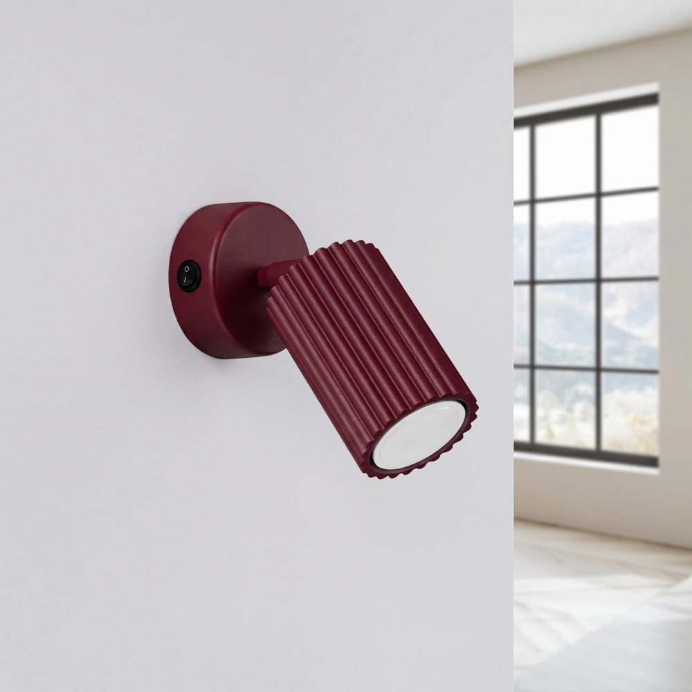 Wandleuchten aus Aluminium in burgund - Maisons Du Monde