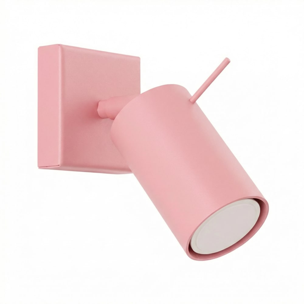 Applique acier rose h 8 cm