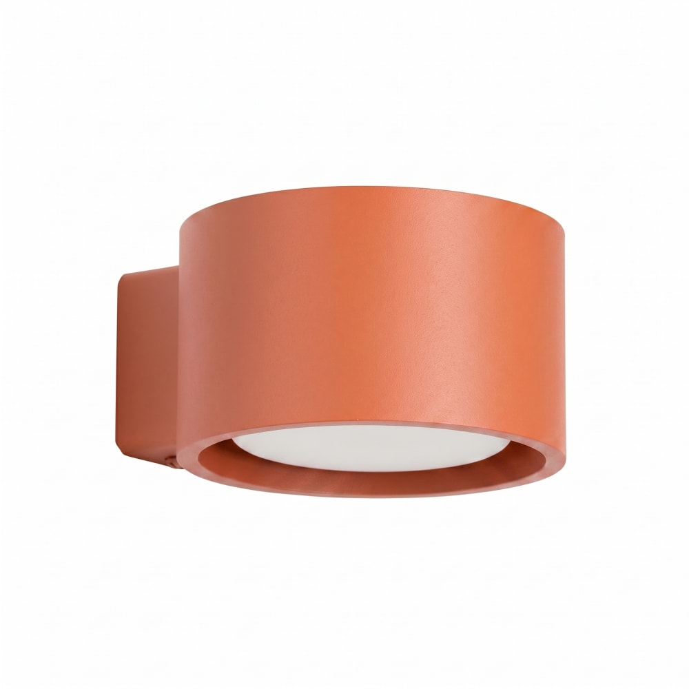 Applique aluminium ocre rouge h 6 cm