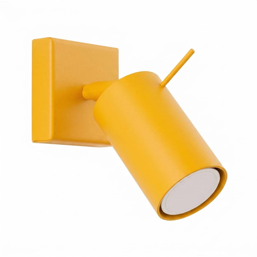Applique acier jaune h 8 cm