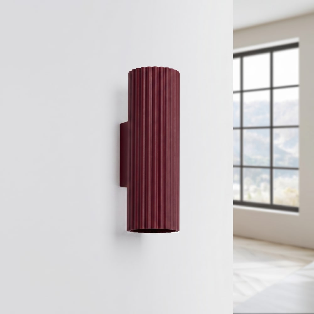 Wandleuchten aus Aluminium in burgund - Maisons Du Monde