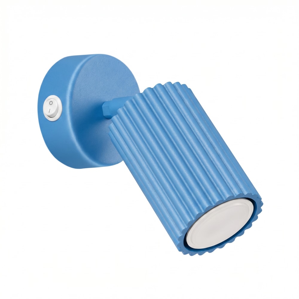 Applique aluminium bleu clair h 16 cm