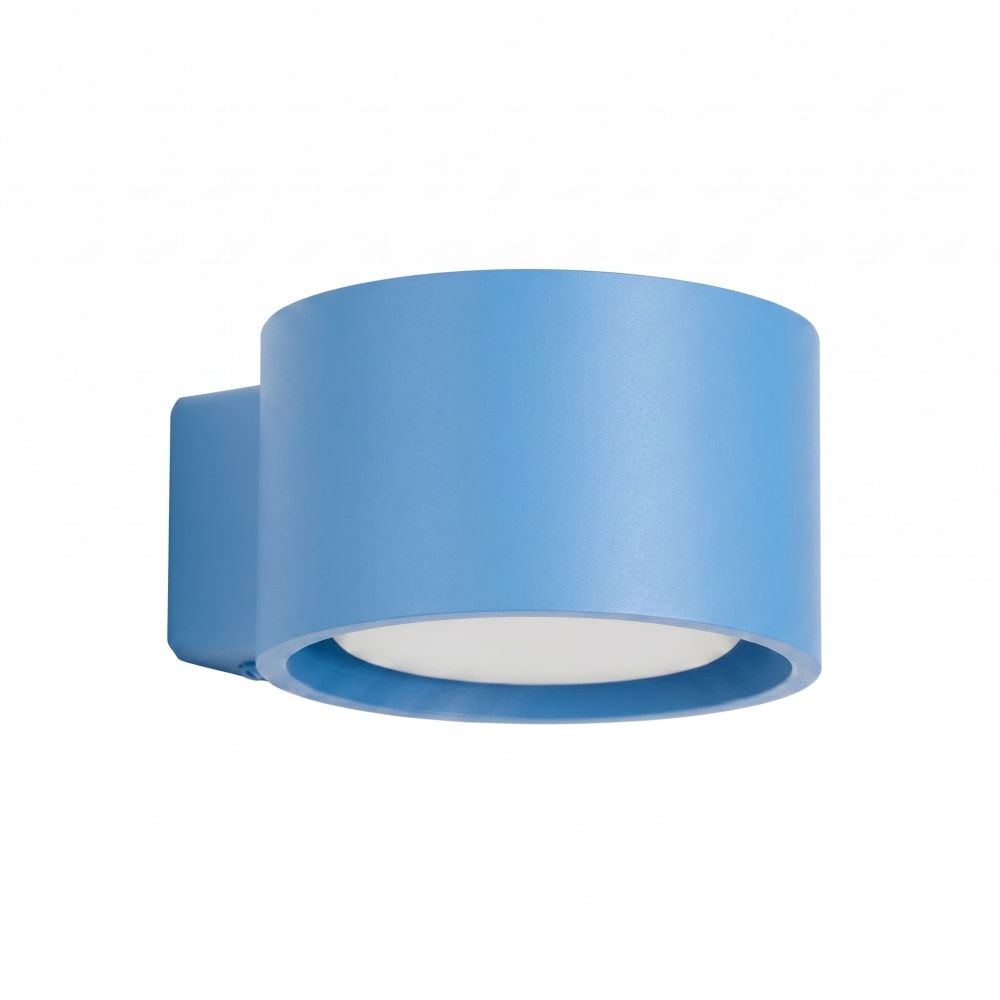 Applique aluminium bleu clair h 6 cm