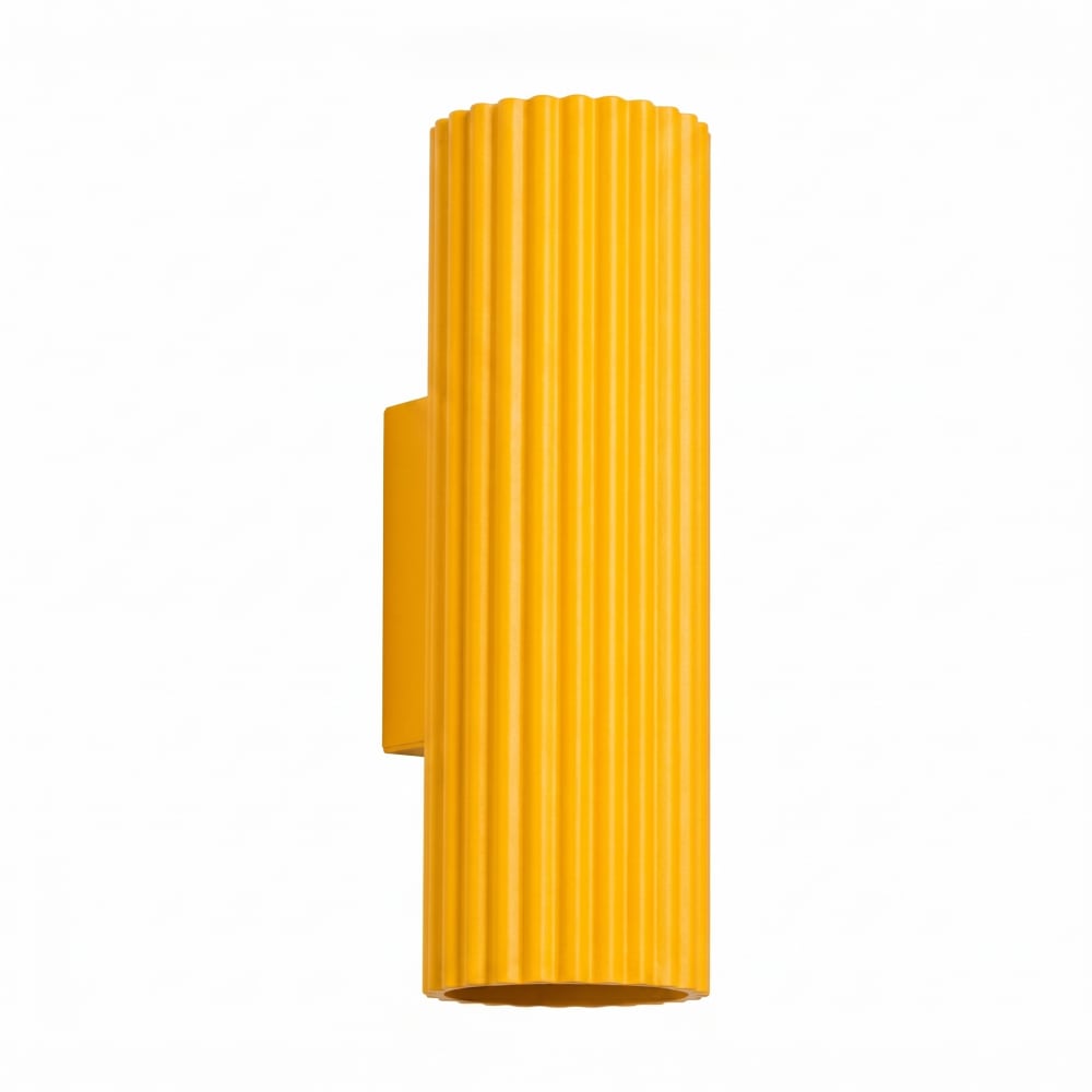 Applique aluminium jaune h 20 cm