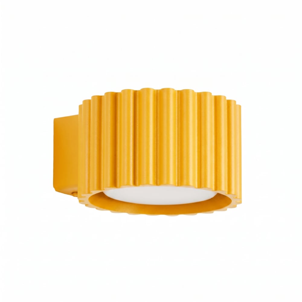 Applique aluminium jaune h 6 cm