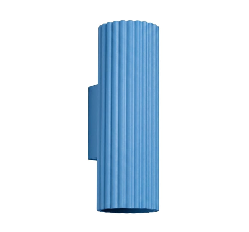 aplique azul claro aluminio alt 20 cm