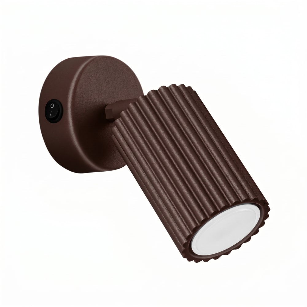 Applique aluminium marron h 16 cm