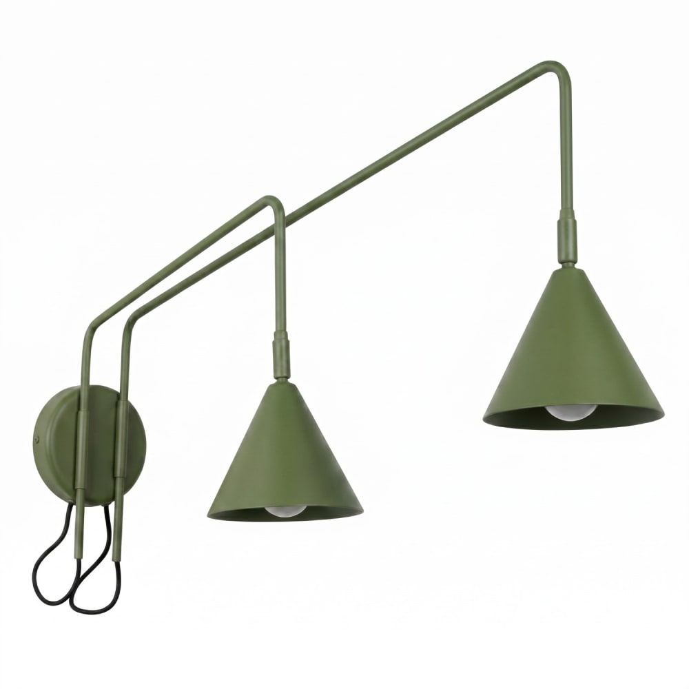 Sollux Lighting Wandleuchten aus Stahl in olivgrün style modern - Edelstahl