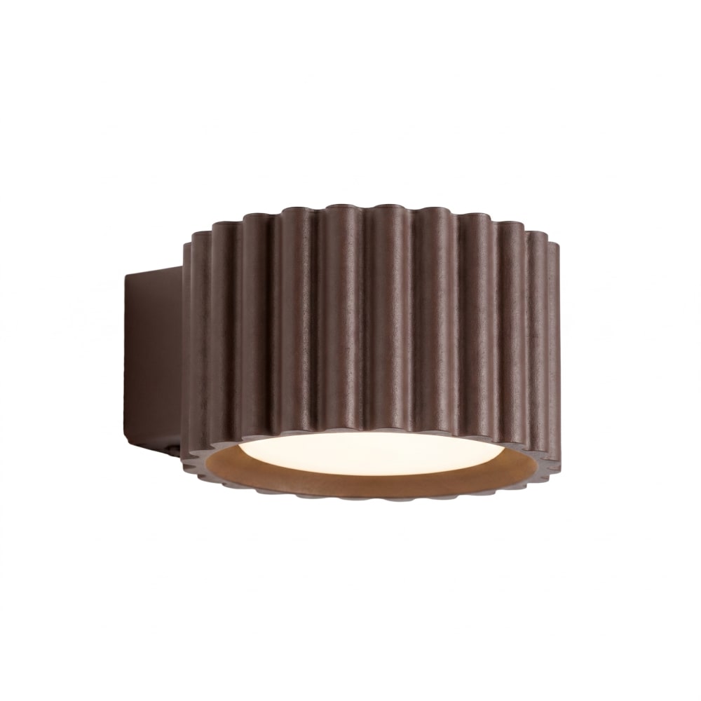 Applique aluminium marron h 6 cm