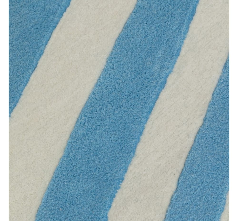 Tapis en laine bleue et blanche 240x170 — vue 4