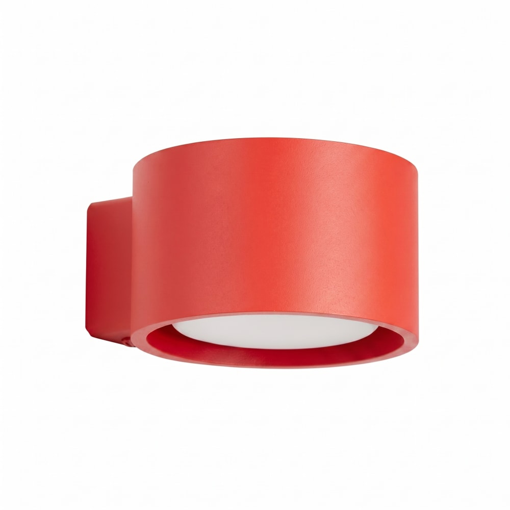 Applique aluminium rouge h 6 cm