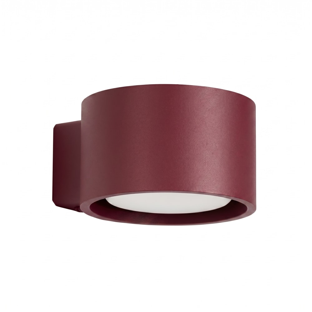 Applique aluminium bordeaux h 6 cm