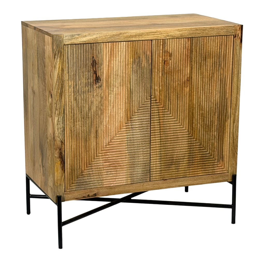 FineBuy Sideboard aus Massivholz, braun style modern - -