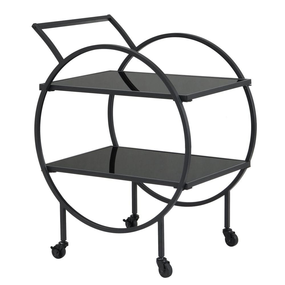 FineBuy Servierwagen aus Glas, schwarz style modern - Metall