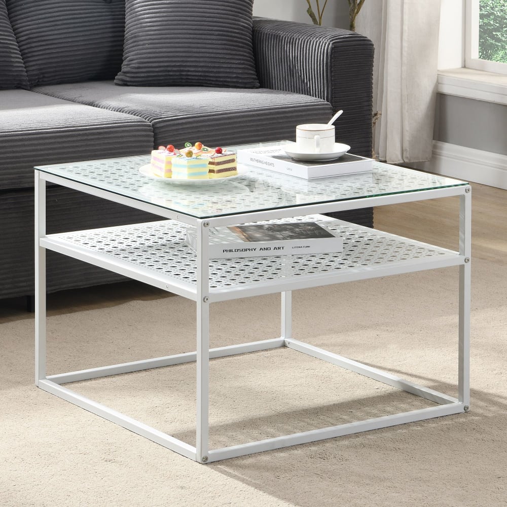Couchtisch aus Glas, 60 cm weiß - Maisons Du Monde