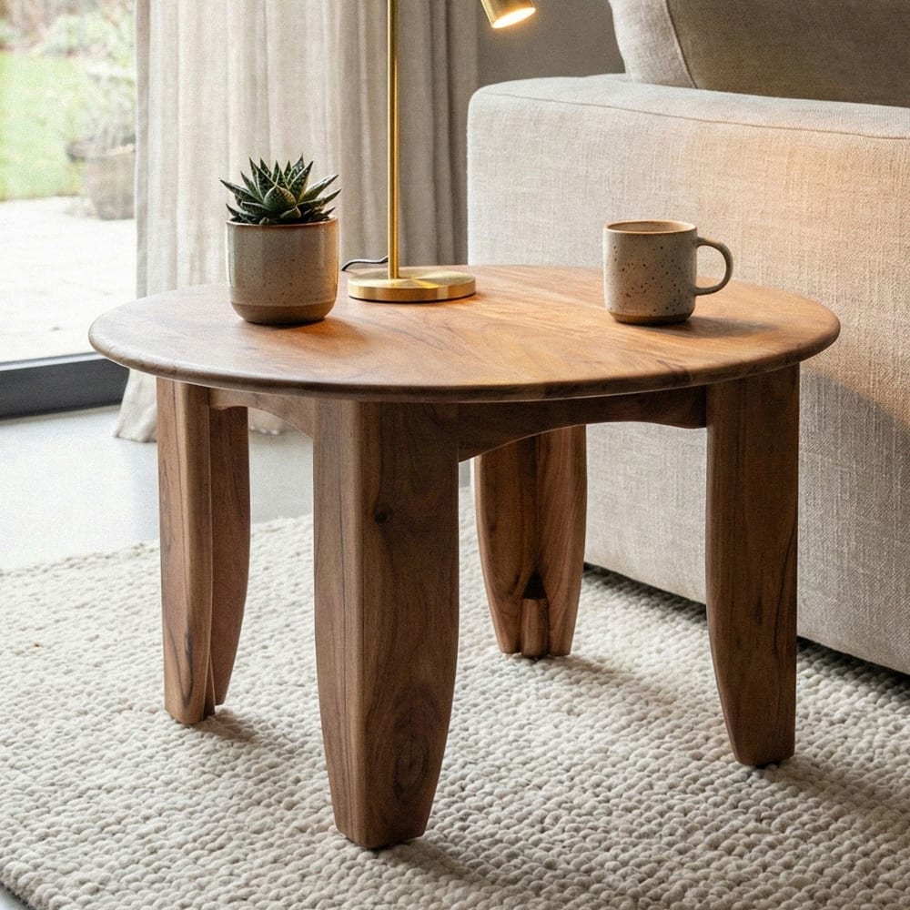 Couchtisch aus Massivholz, 60cm braun - Maisons Du Monde
