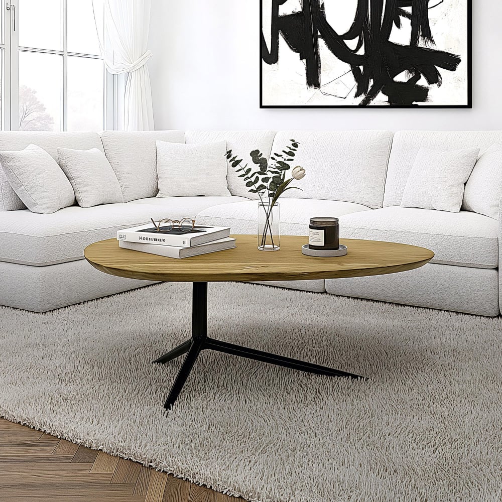 Couchtisch aus Massivholz, 87 cm braun - Maisons Du Monde