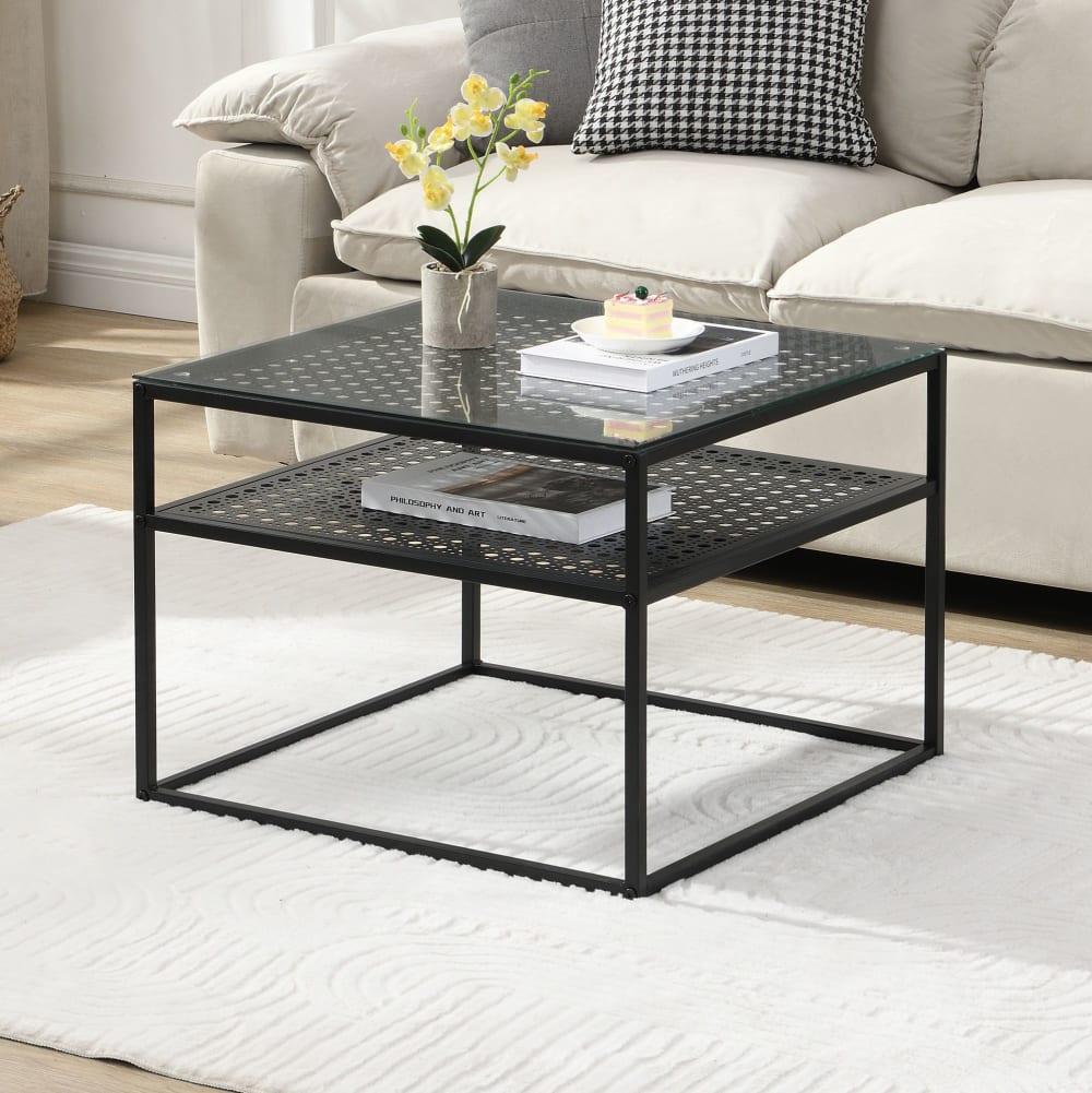 Couchtisch aus Glas, 60 cm schwarz - Maisons Du Monde
