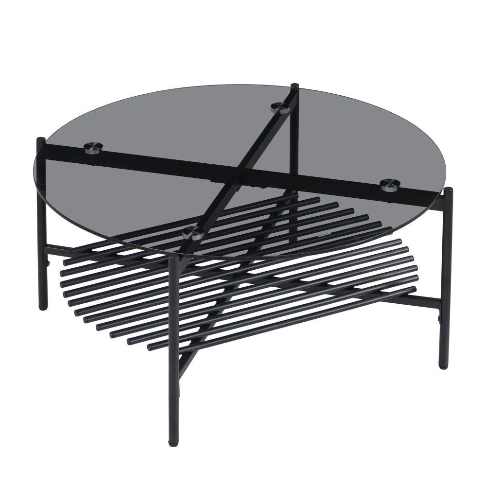 FineBuy Couchtisch aus Glas, 80 cm schwarz style modern - Glas