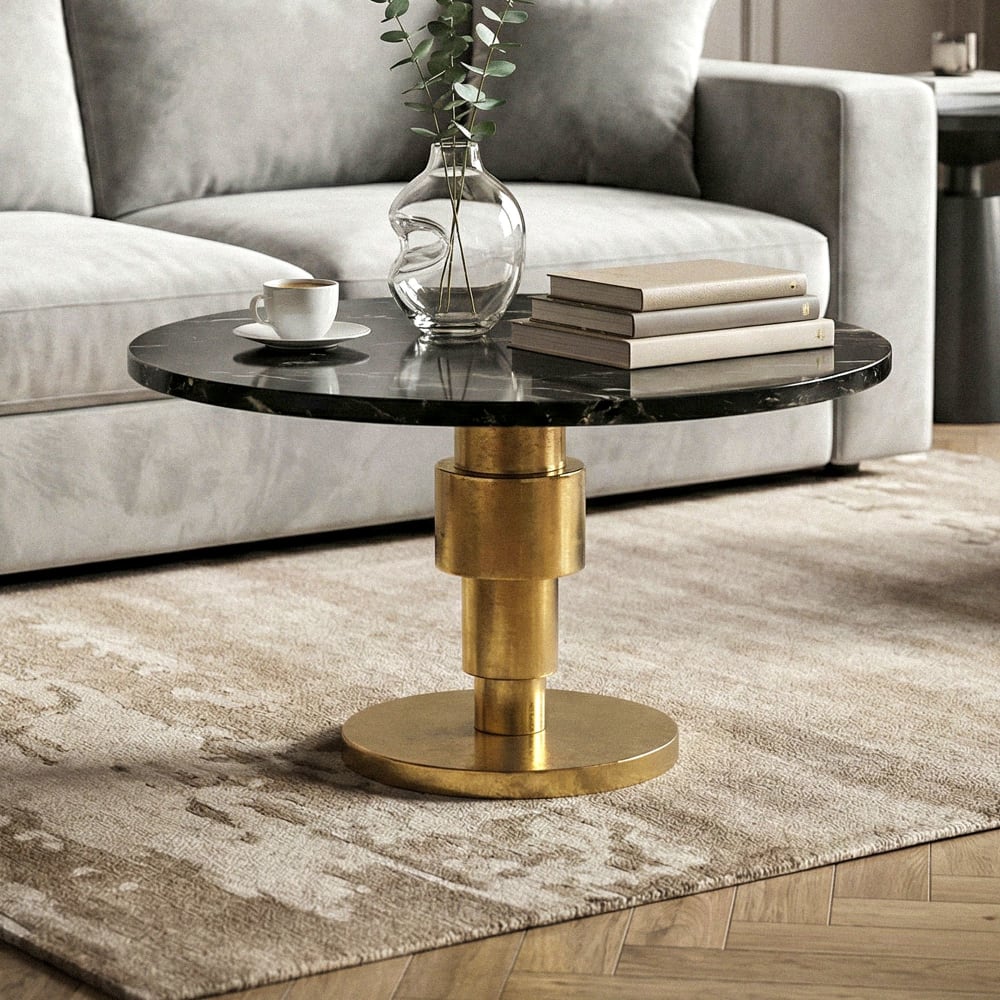 Couchtisch aus Marmor, schwarz - Maisons Du Monde