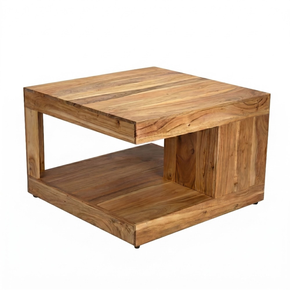 Table basse en bois massif d'acacia, marron Table basse en bois massif d'acacia, marron