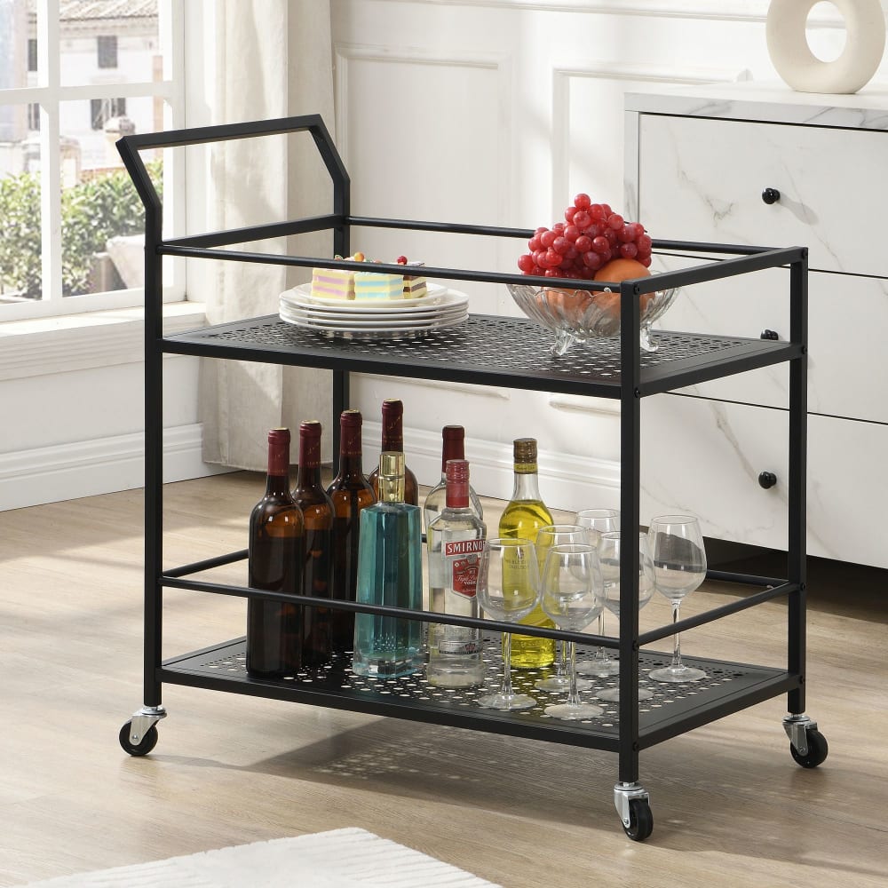 Servierwagen aus Metall, schwarz - Maisons Du Monde