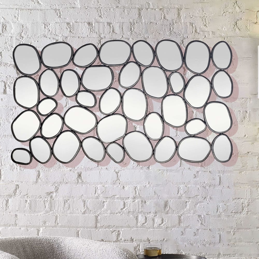 Wandspiegel aus Glas, 99 cm Schwarz - Maisons Du Monde
