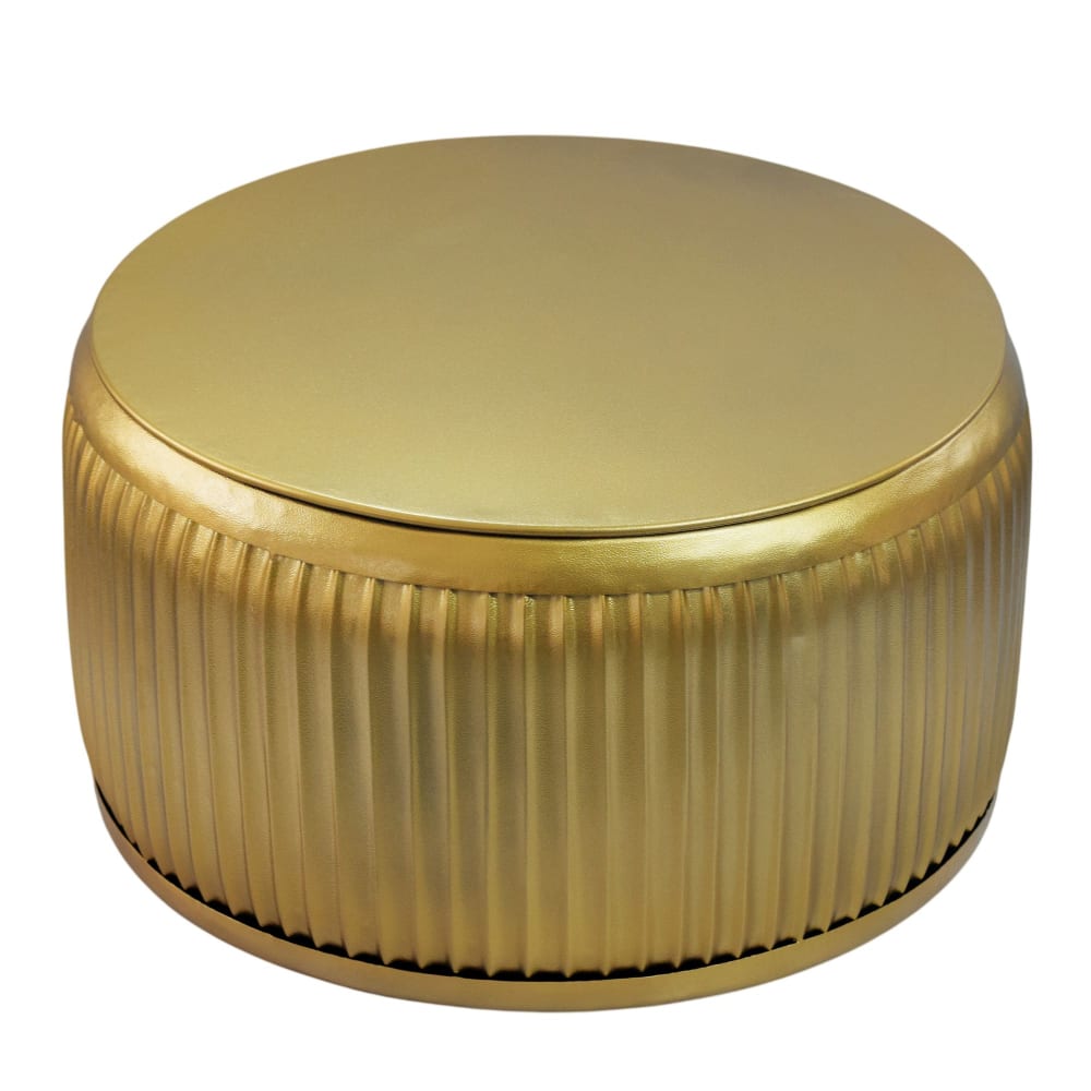Couchtisch Mit Stauraum Aus Metall, Gold