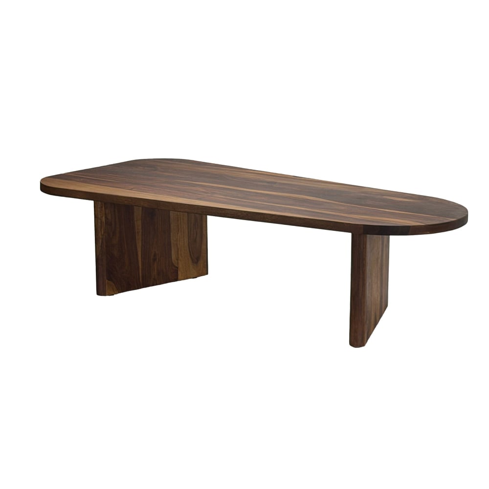 FineBuy Couchtisch aus Massivholz, 120 cm braun style modern - -