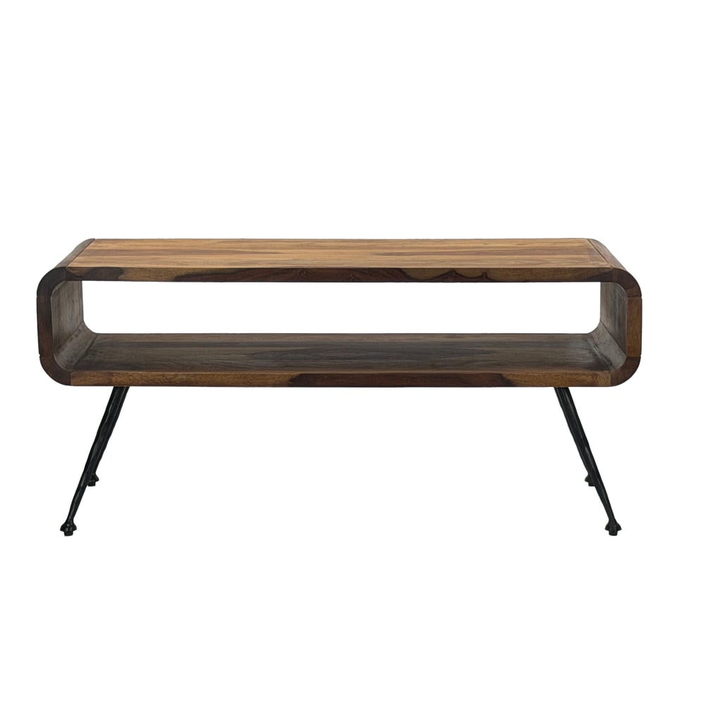Table basse en bois massif, 100 cm, marron Table basse en bois massif, 100 cm, marron