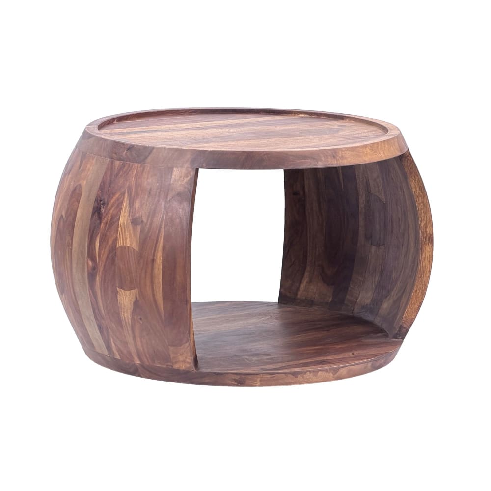 FineBuy Couchtisch aus Massivholz, 60 cm braun style modern - -
