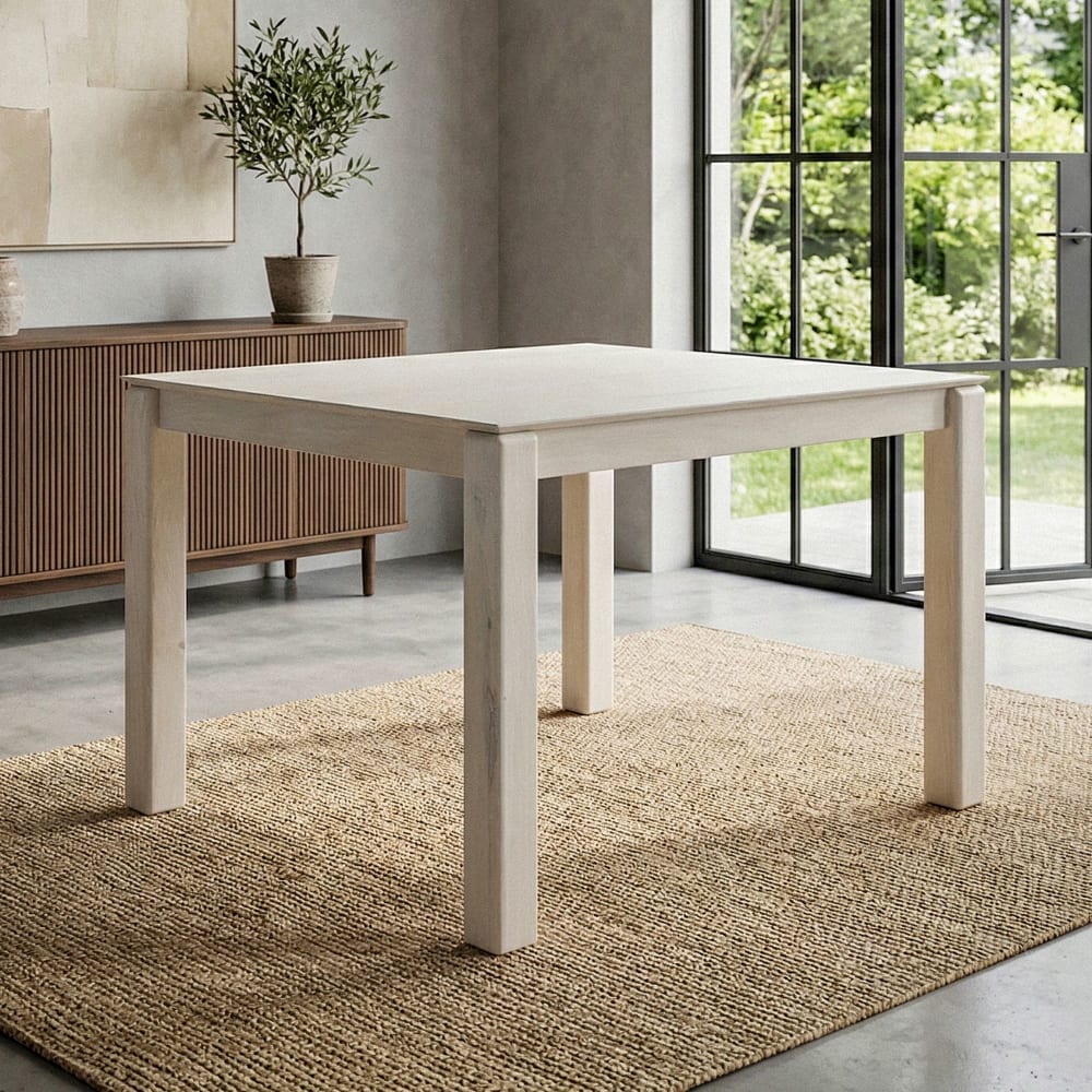 Esstisch aus Mango Massivholz, 80 cm weiß - Maisons Du Monde