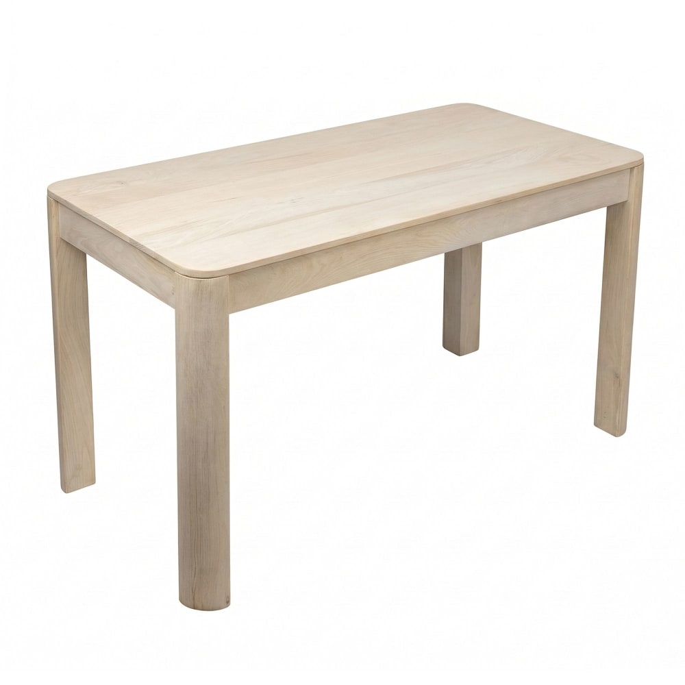 FineBuy Esstisch aus Mango Massivholz, 120 cm weiß style modern - -