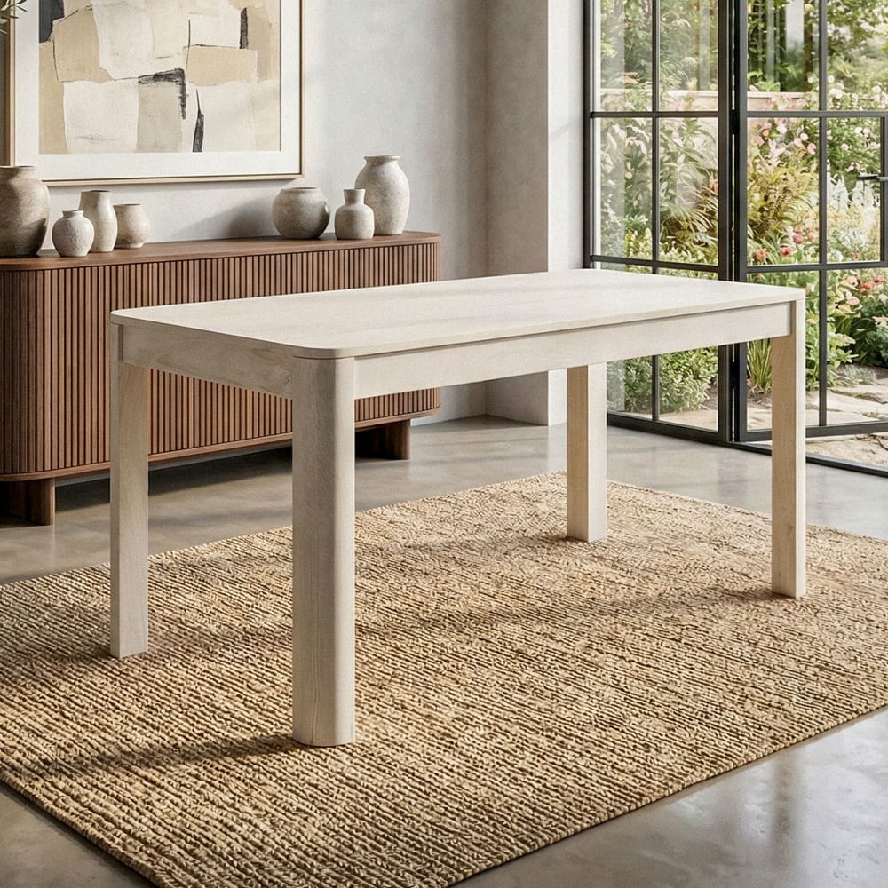 Esstisch aus Mango Massivholz, 120 cm weiß - Maisons Du Monde