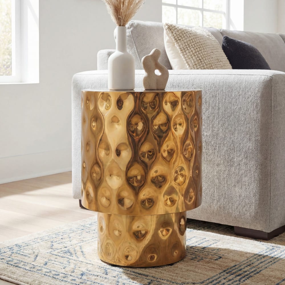 Beistelltisch aus Aluminium, gold - Maisons Du Monde