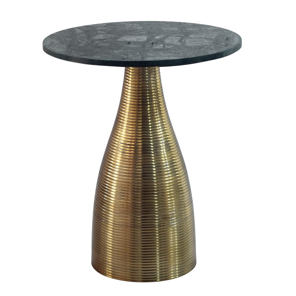 Table d'appoint en aluminium et marbre, vert