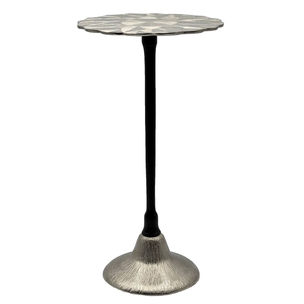 Table d'appoint en aluminium, argenté