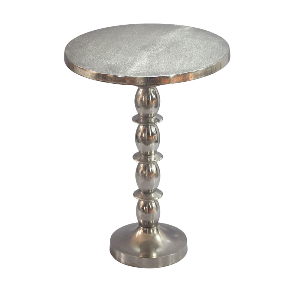 Table d'appoint en aluminium, argenté