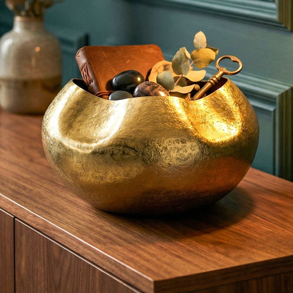 Tischvase aus Aluminium, gold - Maisons Du Monde